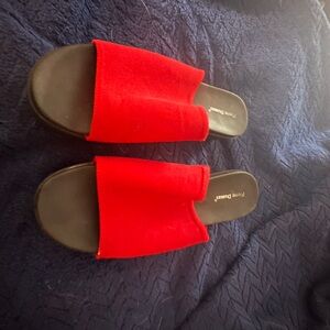 Red Slide Sandals
